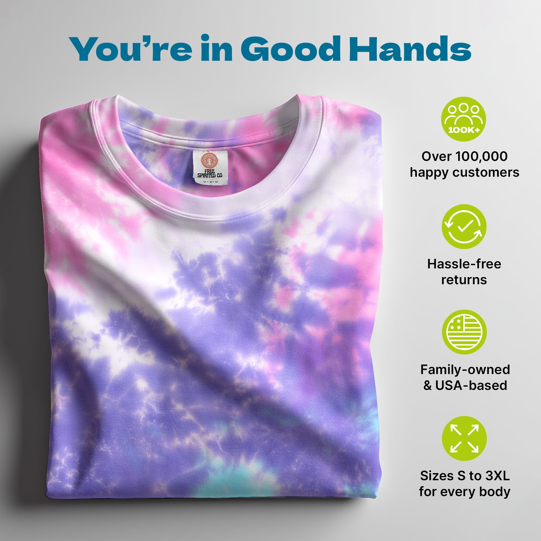 Cotton Candy Hand Dyed Long Sleeve - Free Spirited